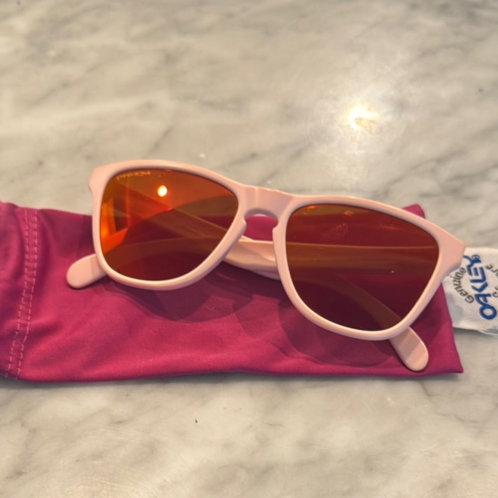 Oakley Pink Sunglasses with Dark Lenses